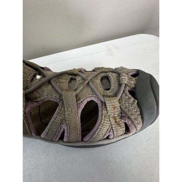 KEEN 9 Womens Whisper Gray Purple Waterproof Sport Sandals Hiking Trail Gorpcore - Picture 10 of 16